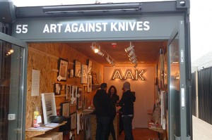Art Against Knives gallery Boxpark Shoreditch London