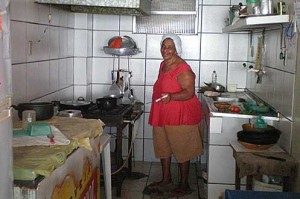 Tia Maria restaurant Salvador Bahia at work in the kitchen