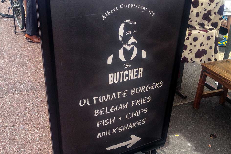 The only clue to the whereabouts of The Butcher, Amsterdam's secret bar