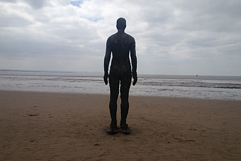 Anthony Gormley Another Place Crosby beach, Merseyside