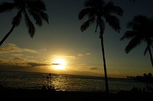 best sunset in Kauai at the Beach House restaurant