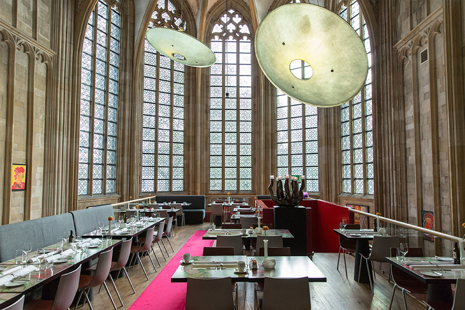 Breakfast is served at the Kruisherenhotel, Maastricht’s monastery hotel